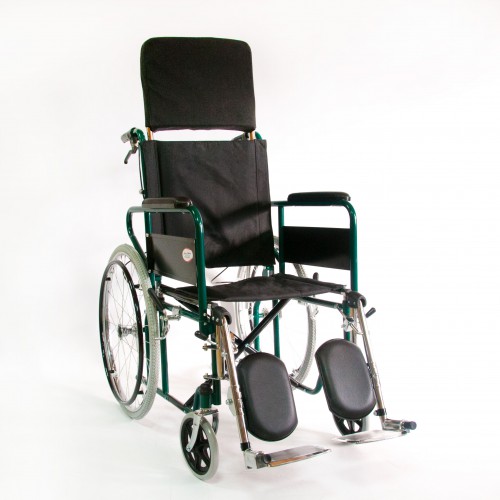 Инвалидная коляска с высокой спинкой стальная с санитарным устройством FS 902 GC-46